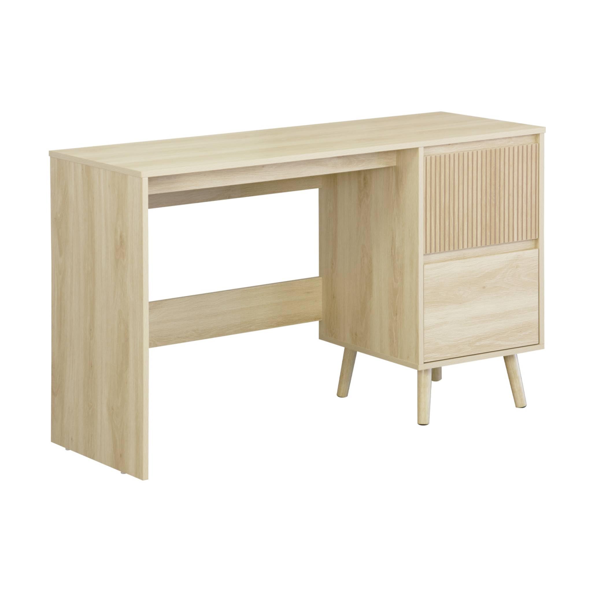 sweeek - Bureau avec 2 tiroirs Linear L 120 x P 48 x H 75cm