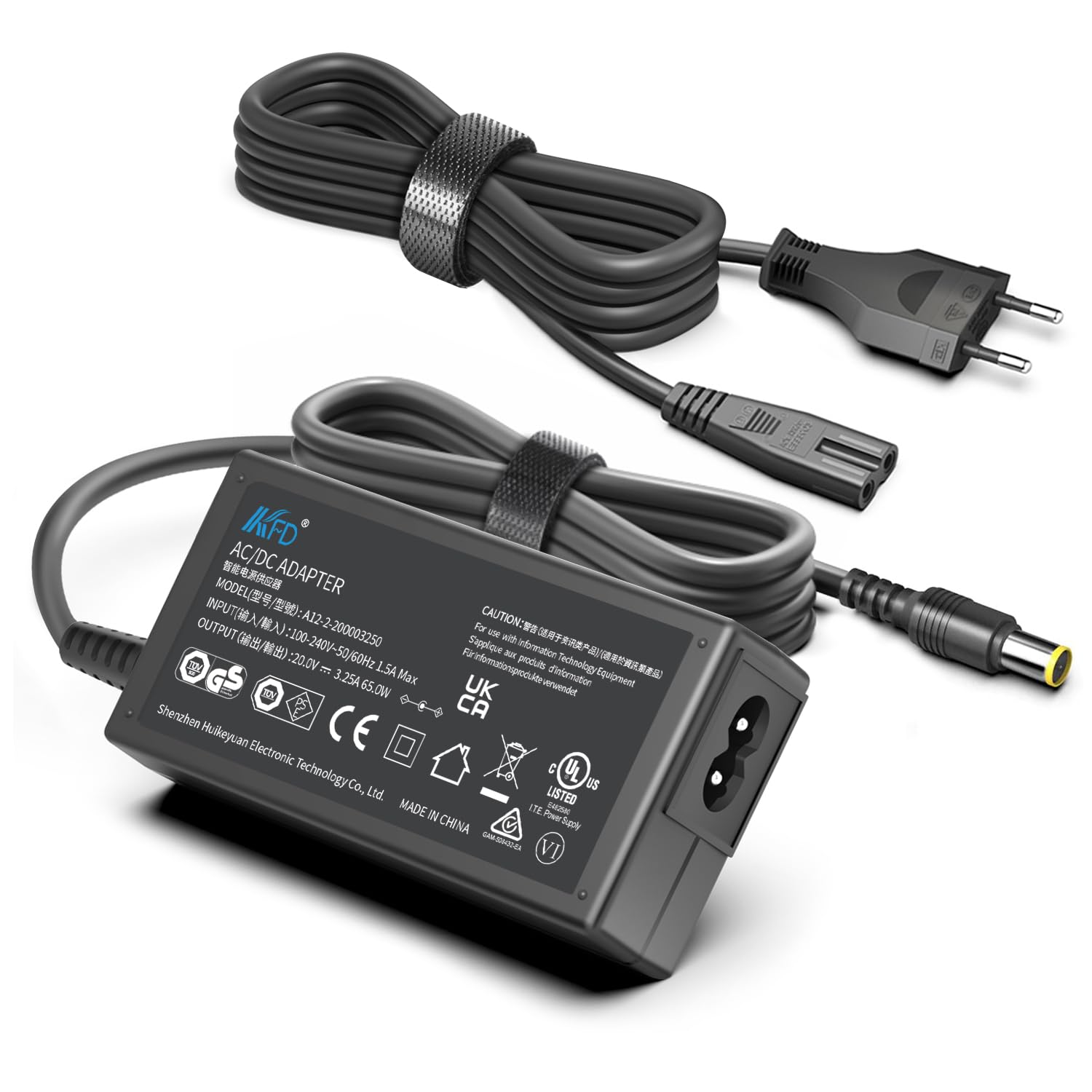 KFD 65W 20V Bloc d'alimentation Chargeur pour Jackery Explorer 160 240 E160 E240 Honda HLS 290 HLS290 167Wh 240Wh YHY-12005000 DS120060C8-W PN 32120000 561016000 Adaptateur Secteur