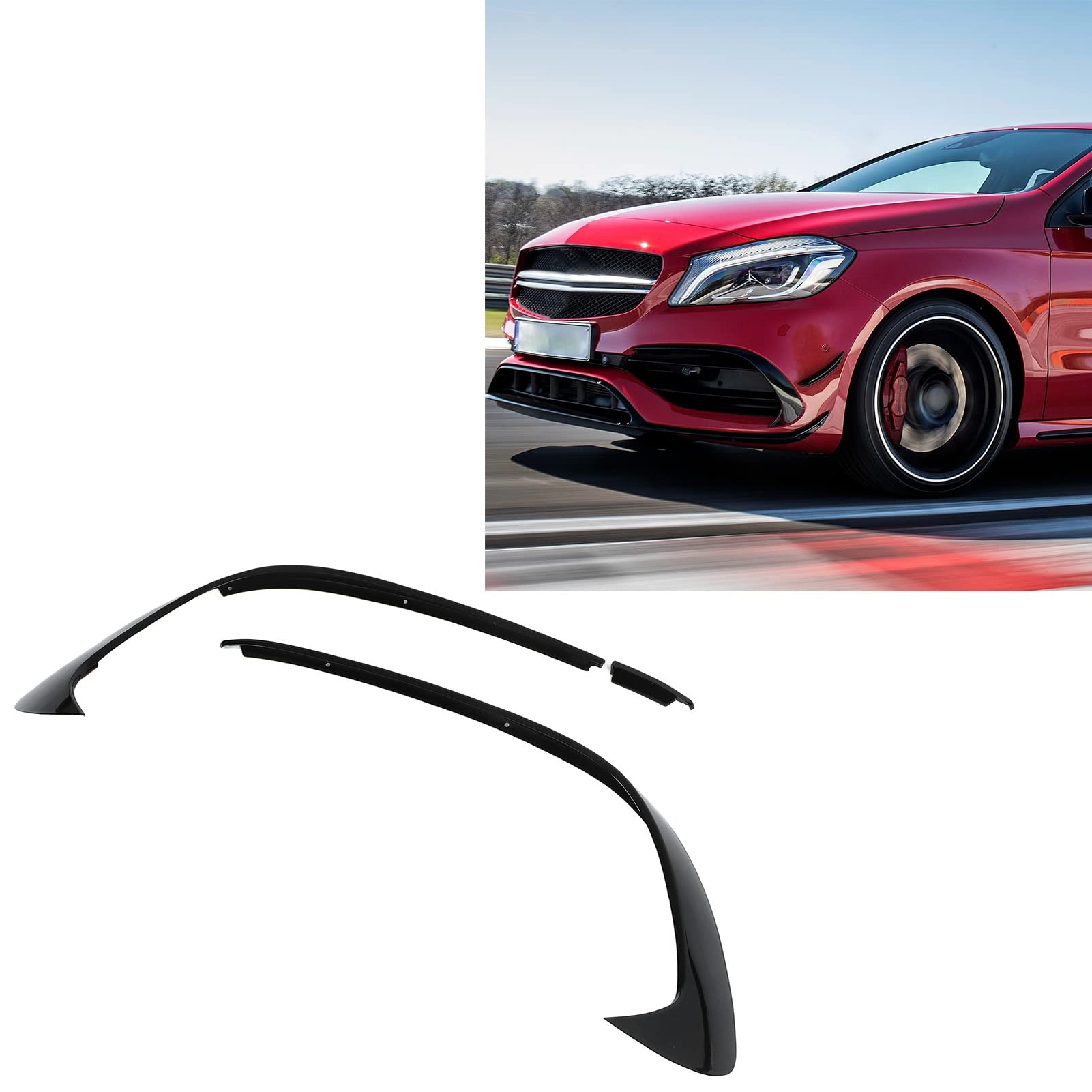 Deror Parafango paraurti Posteriore, 2 Pezzi di Ricambio per parafango paraurti Posteriore per Mercedes‑Benz Classe A W177 AMG Line 2018