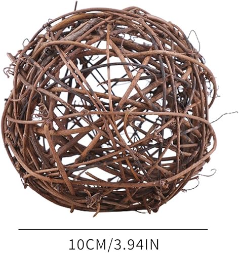 Miniatura 7 de Bolas de mimbre de mimbre de 810127.9 in, bolas de vid naturales hechas a mano, adornos decorativos para manualidades, fiestas, bodas, mesas,