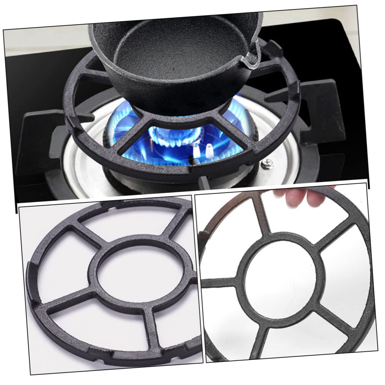 Supporto Per Fornello A Gas In Ghisa - Griglia Robustà Per Cucina - Foto 6