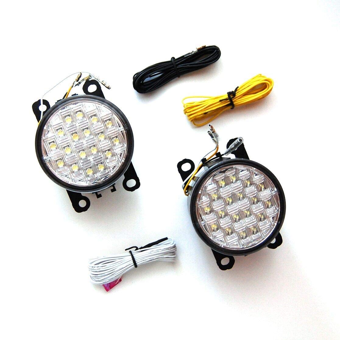 Tagfahrlichter rund Ø 90 mm inkl. Dimmfunktion mit A02/R-07 Geneh. für Standlichlicht KOMPLETTSET inkl Steuerung nach R-87 als Tagfahrlicht