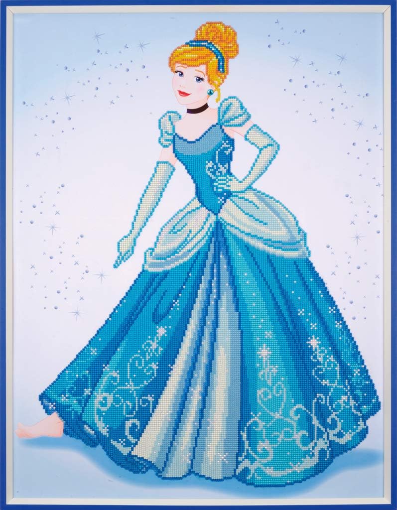 Vervaco Diamond Painting Kit: Disney Cinderella, Multi-Colour, 25.5 x 25.5cm