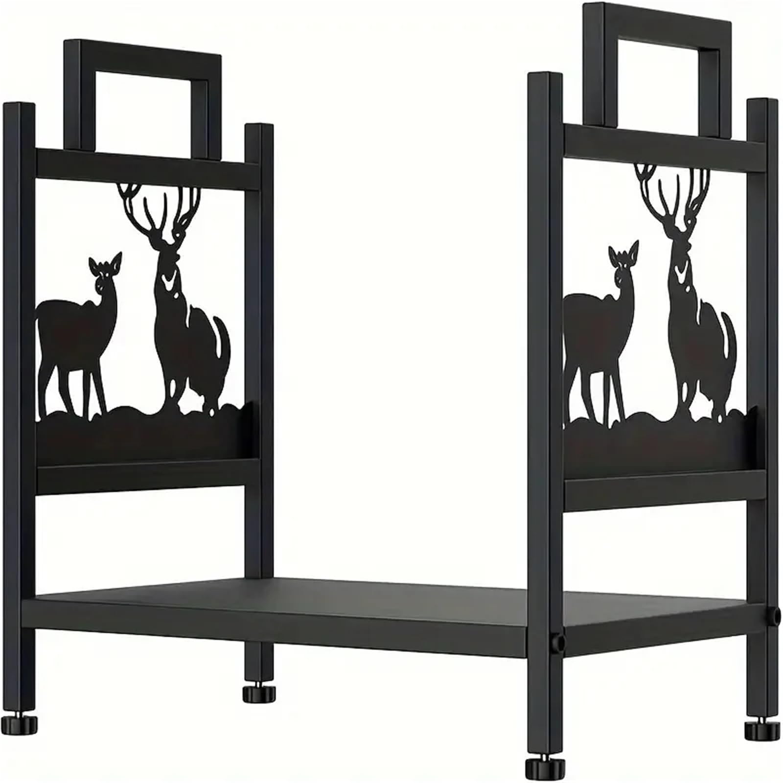 Rack per Legna da Ardere Portalegna in metallo for interni/esterni ad alta resistenza con maniglia, stabile portalegna for patio, terrazza o camino