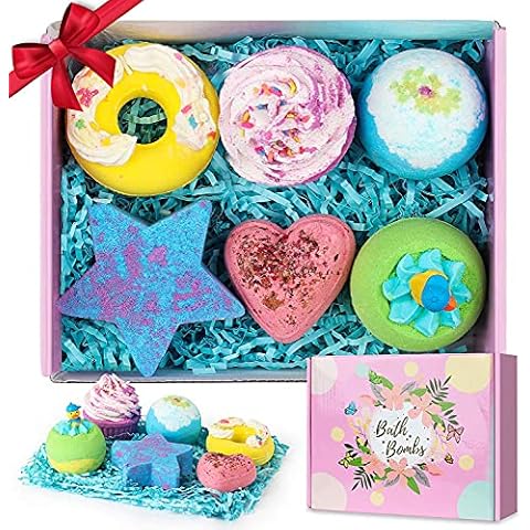 CHEPULA Badebomben Geschenkset, 6er Handgefertigte Badekugeln Schaumbad Cover