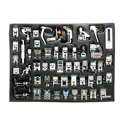 Decdeal - Kit de 52 Piezas Multifuncional Prensatelas Accesorios para Máquina de Coser Presser Feet (Compatible para Caña Baja, para Brother/Babylock/New Home/Singer/Janome/Kenmore etc)