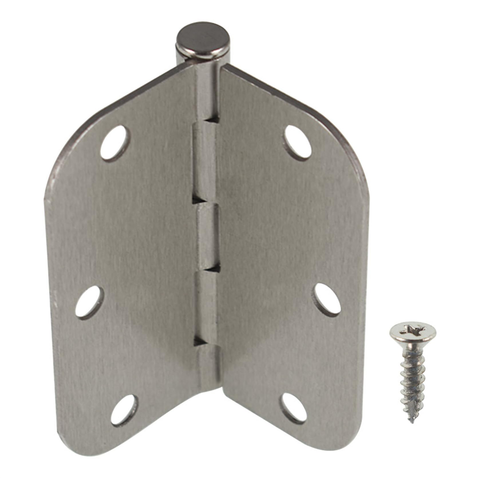 30 bisagras de puerta de níquel satinado cepillado, 3.5 x 3.5 pulgadas, esquinas de radio 5/8 2.2 mm bisagras de puerta