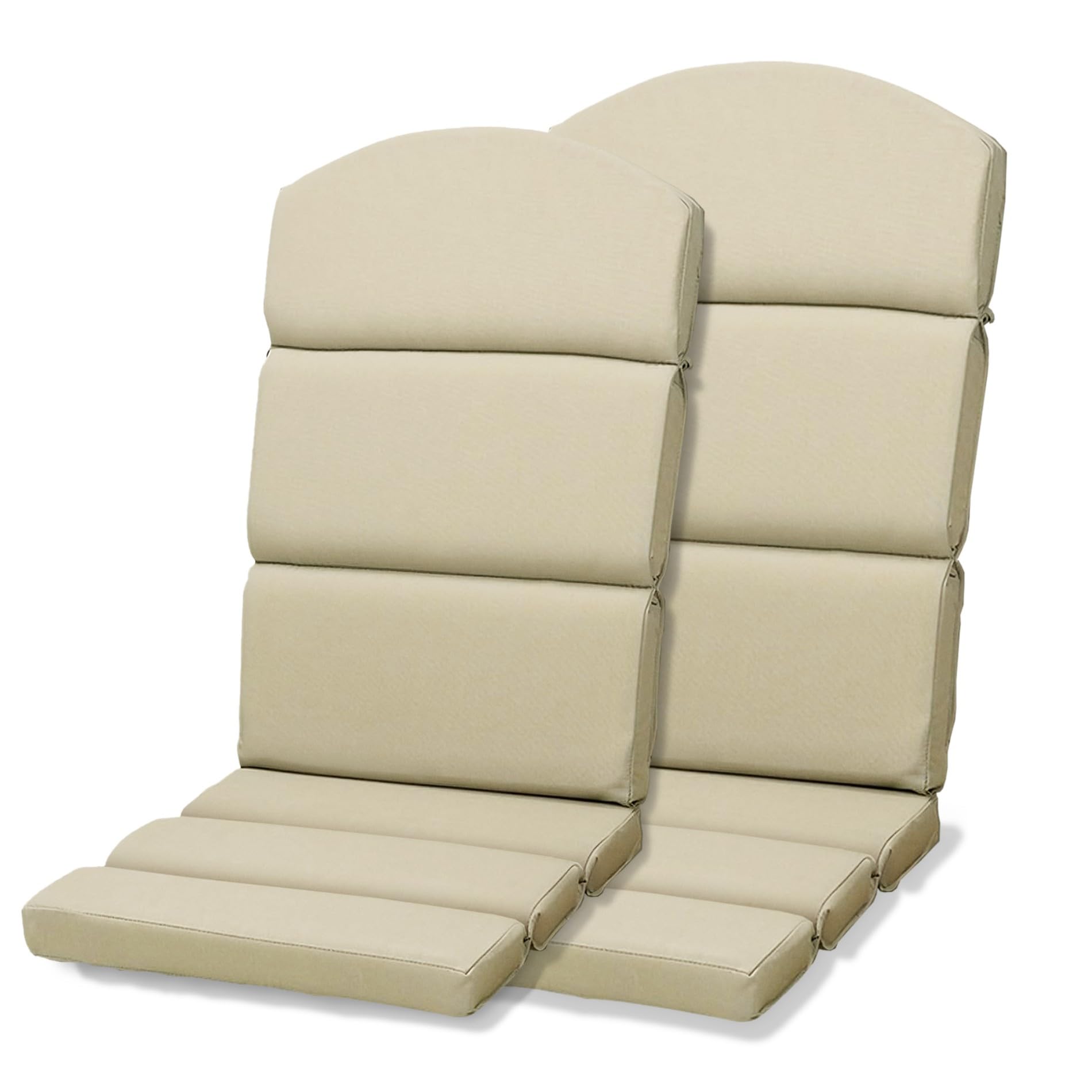 BPS 52x20 Inch Outdoor Adirondack Chair Cushion Set of 2, Fade-Resistant and Water-Resistant Olefin Fabric Patio Chair Cushions with Straps for