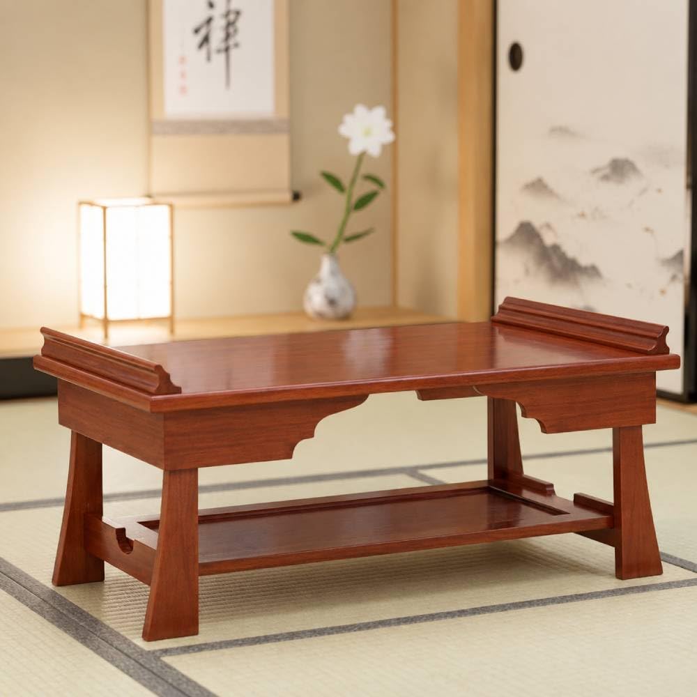 Amazon｜経机【天然木桐製 完成品】大型 幅60㎝ 文机 仏壇台 二段