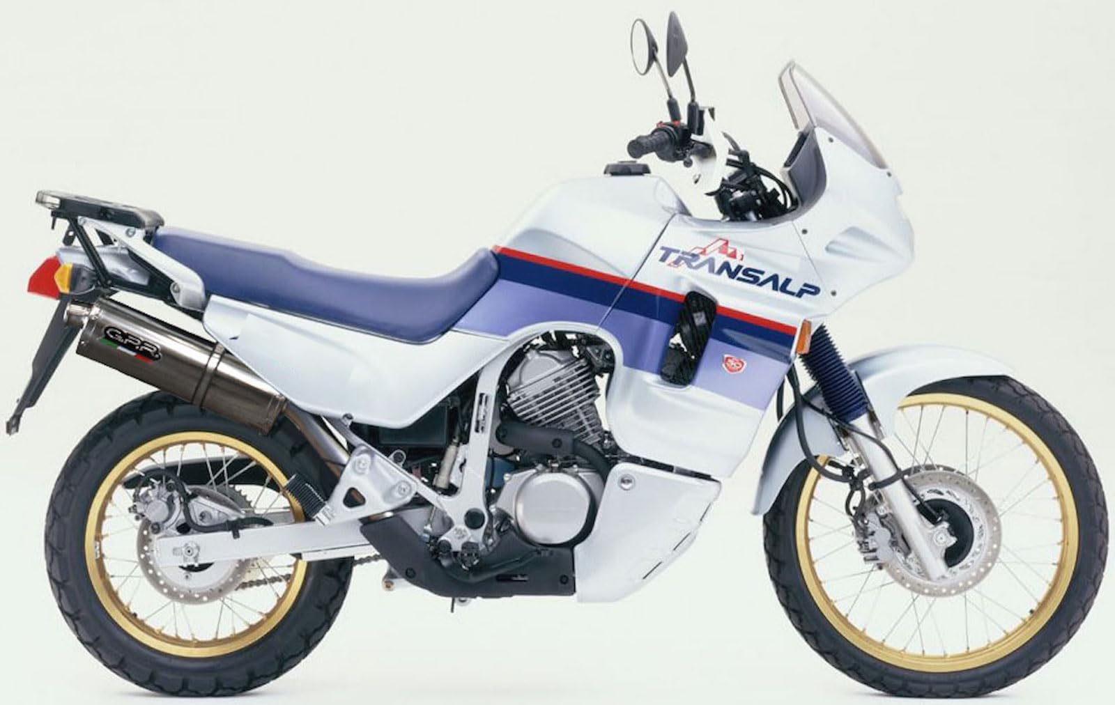 scarico gpr omologato acciaio trioval, db-killer incluso, h.89.tri compatibile con honda transalp xl 600 v 1996 1997 1998 1999 mototopgun