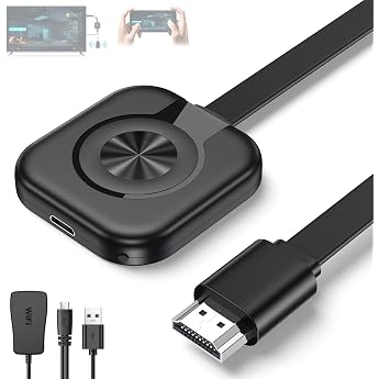 Wireless HDMI Adapter 4K Wireless HDMI Dongle Miracast Display Dongle Wireless HiFi Display Adapter for TV from Android/OS/Windows/Mac OS Laptop/Tablet/Phone to PC/HDTV Monitor/Projector