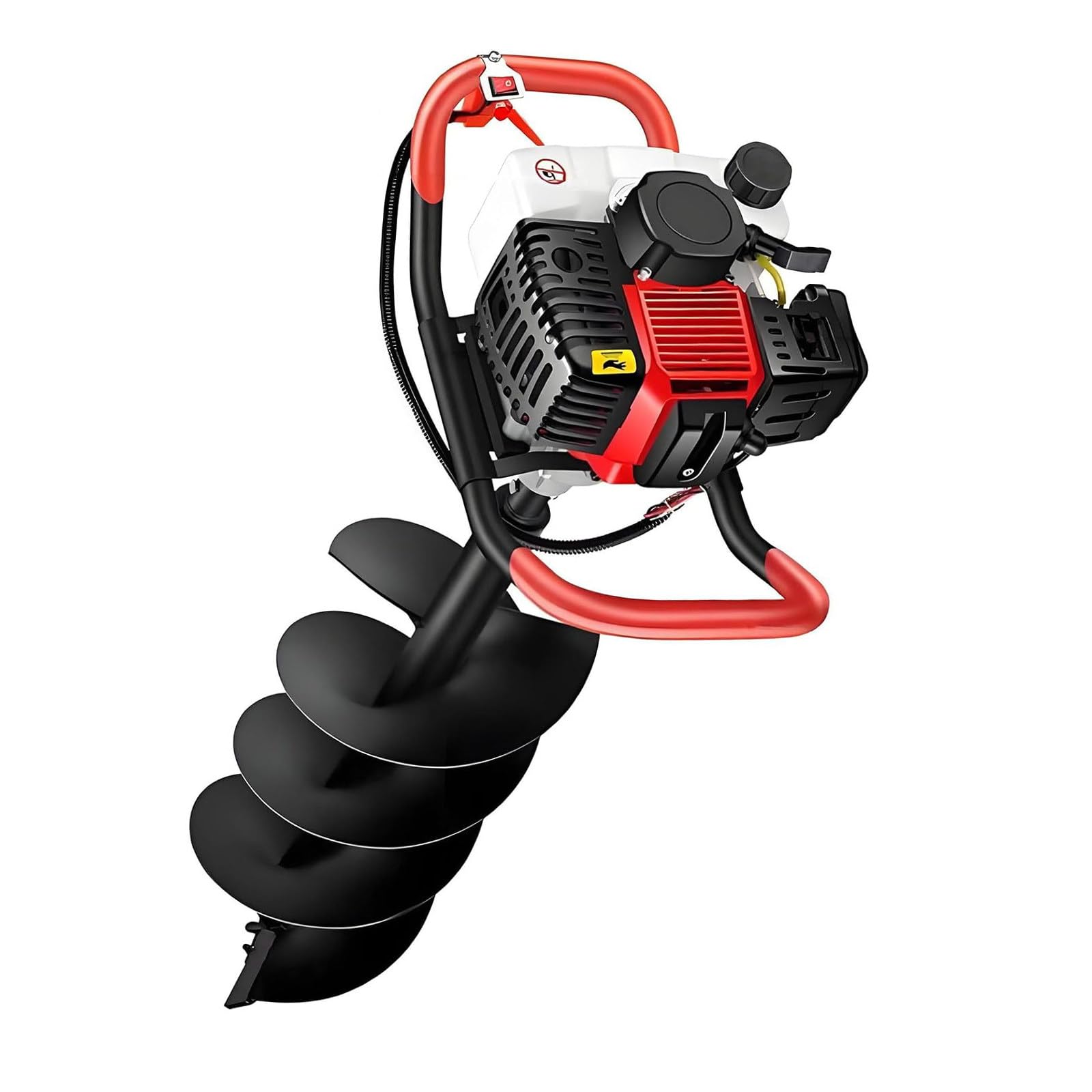 Ahoyador A Gasolina De 4 Tiempos con Brocas De Barrena — Ahoyador De Uso Rudo, 999 CC, 8.5 HP — Brocas para Tierra Y Varillas De Extensión — Acero Aleado 20cm