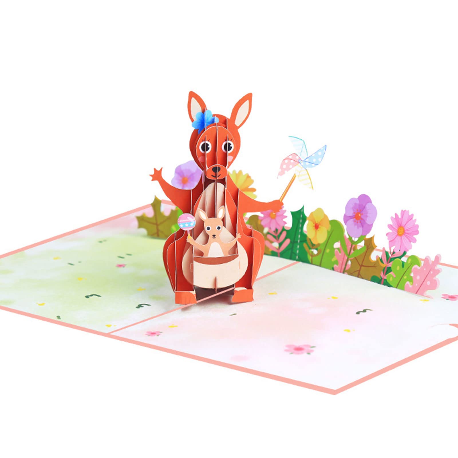 Kalttoy 3D Mother Day Animal Greeting Card Blessing Wedding Invitation Card for Wife Festival Blessing Cards Mother Day