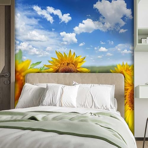 Miniatura 2 de Papel tapiz removible de girasol para despegar y pegar, decoración de pared, se adhiere a la pared, apto para inquilinos (ancho 98.4 pulgadas de