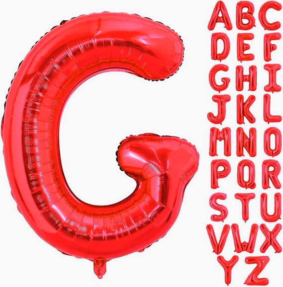 Amazon.com: 40 Inch Large Red Letter G Balloons Alphabet G Letter ...