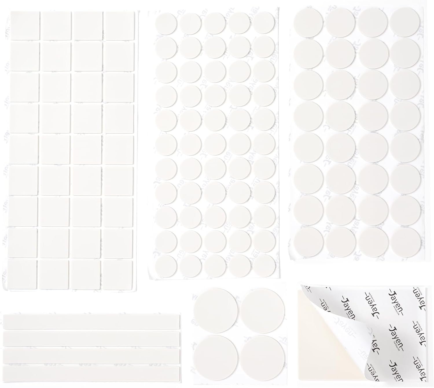 Jayen 132 Pcs Non Slip Self-Adhesive Silicone Cuttable Furniture Pads, Anti-Sliding Anti-Scratch Rubber Floor Protectors for Any Furniture and Appliances - Black (Matte)