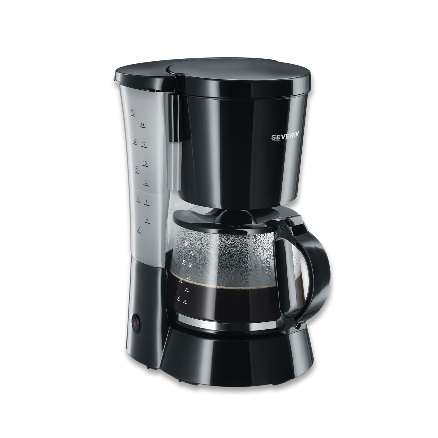 SEVERIN Macchina per Caffè Americano con Caraffa in Vetro, Caffettiera a Filtro fino a 10 Tazze, Piastra Riscaldante, Utilizzo Semplice, 800 W, Nero - KA 4479