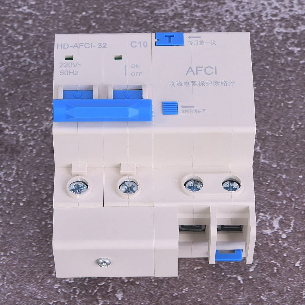 Wyłącznik zwarcia łukowego 2P 230 V |dla bezpieczeństwa elektrycznego w domu (10A)