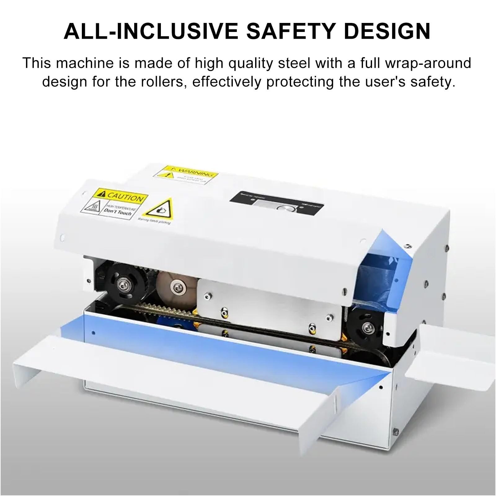 Sigillatrice automatica per sacchetti, sigillatrice termica di grado commerciale con controllo della temperatura digitale, Sigillante elettrico per sacchetti per snack da 300 W, sigillante a nastro