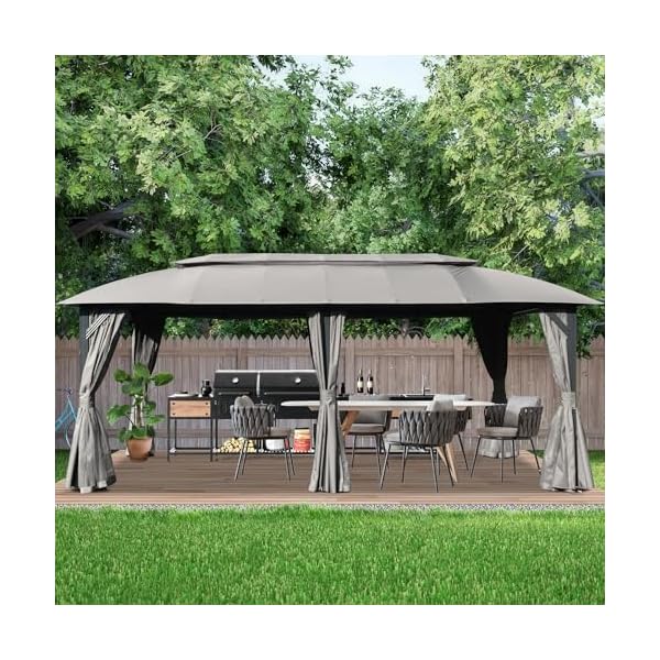   Domi-Gazebo-10x20FT-Outdoor-Gazebo-with-Double-Roofs-Privacy-Curtains-Mosquito-Nettings-Heavy-Duty-Metal-Frame-Party-Tent-Canopy-for-Patio-Backyard-Deck-Lawn-Grey
