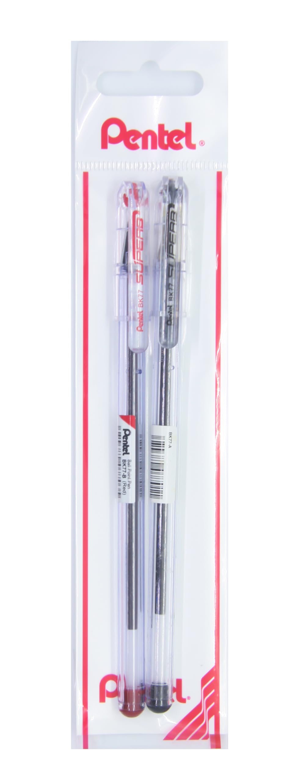 Pentel 0.7 mm Yağ Bazlı Roller Kalem SİYAH-KIRMIZI