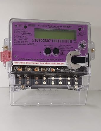 10-40Ampere 3 Phase 4Wire LPRF Meter MSEDCL Approved SCHNEIDER ELECTRIC INDIA PVT LTD(WR300BC63MSLPR1)