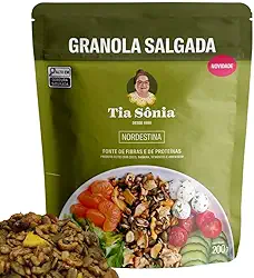 Granola Salgada Artesanal Chips Banana Coco Sementes Girassol Abóbora Amendoim 200g Nordestina Tia Sônia