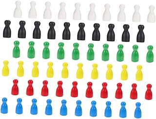 Toyvian 60 Pçs Peça Peça Peças De Xadrez De Madeira Tabuleiro De Xadrez De Madeira Brinquedos De Quebra-Cabeça Peças Para Jogo De Tabuleiro Peças Apenas Peças De Gamão Peças De Jogo Para