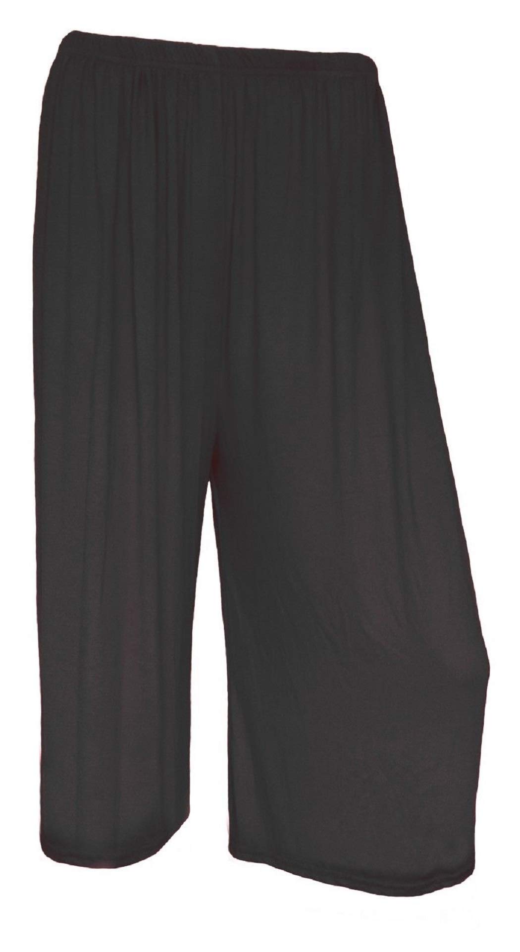 Ideal Online Women Wide Leg Culottes 3/4 Short Pants Casual Ladies Loose Capri Trousers Palazzo Trouser