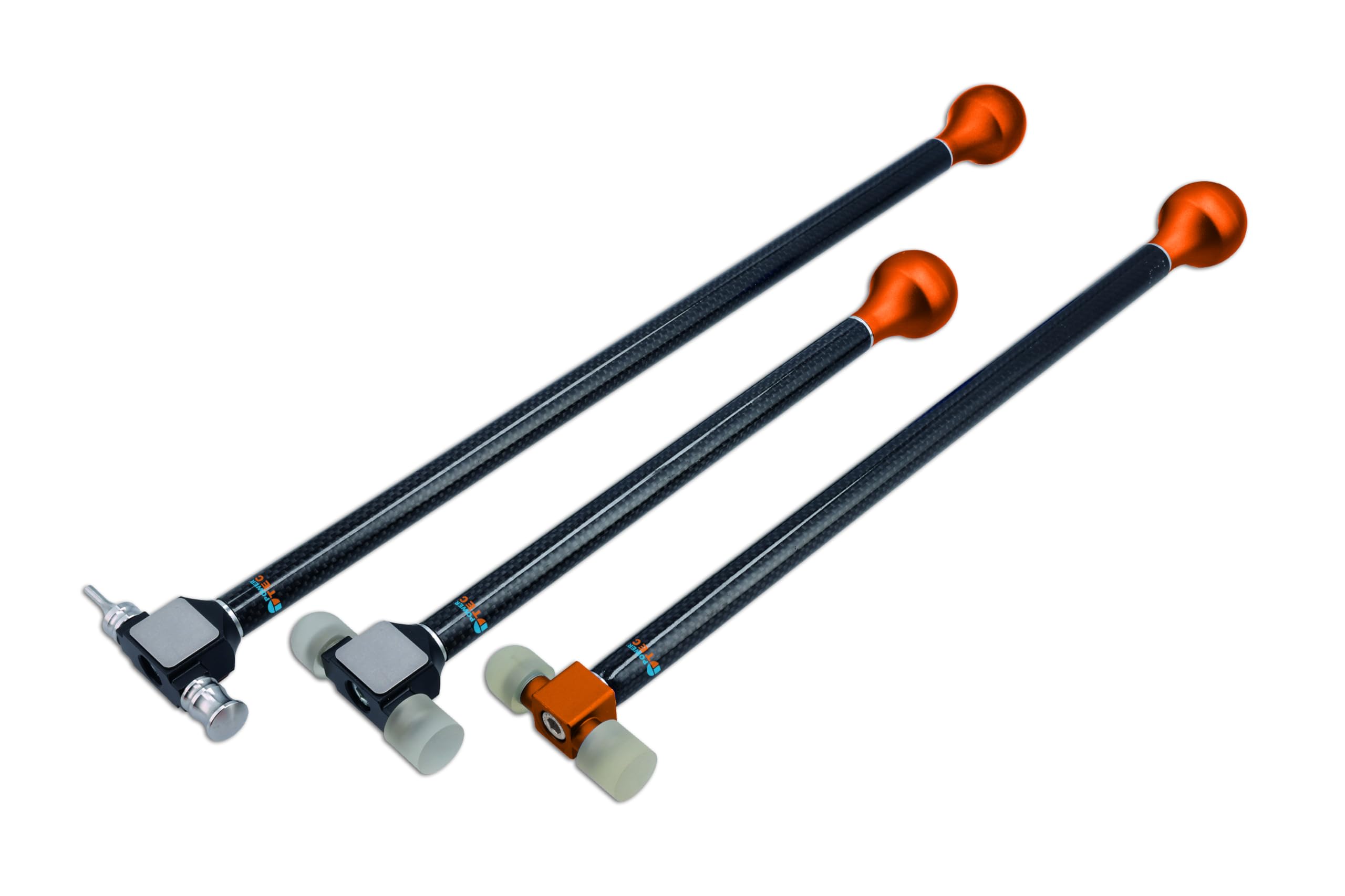 PowerTec 92763 Carbonstrike - Juego de 3 martillos