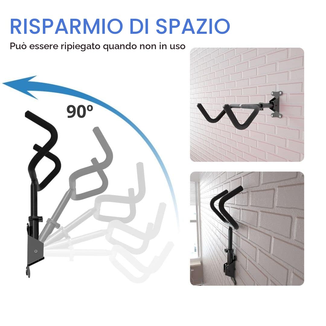 Pieghevole Imbottito Supporto per Bicicletta da Parete