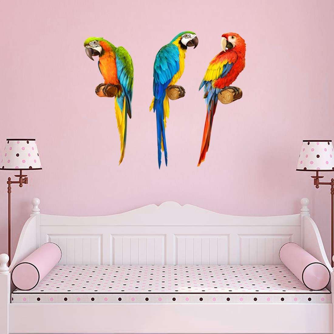 Akki World Colorfull Parrot Wall Sticker for Living Room, Kids Room, Wall Sticker (Size - 40 cm X 50 cm) (B0BGSPR7YM) Amazon Price History, Amazon Price Tracker
