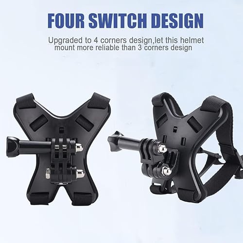 Miniatura 4 de Soporte de casco de teléfono para iPhone 14 Pro Max 13 12 11 10, correa de barbilla para casco de motocicleta de 4 esquinas para GoPro Hero