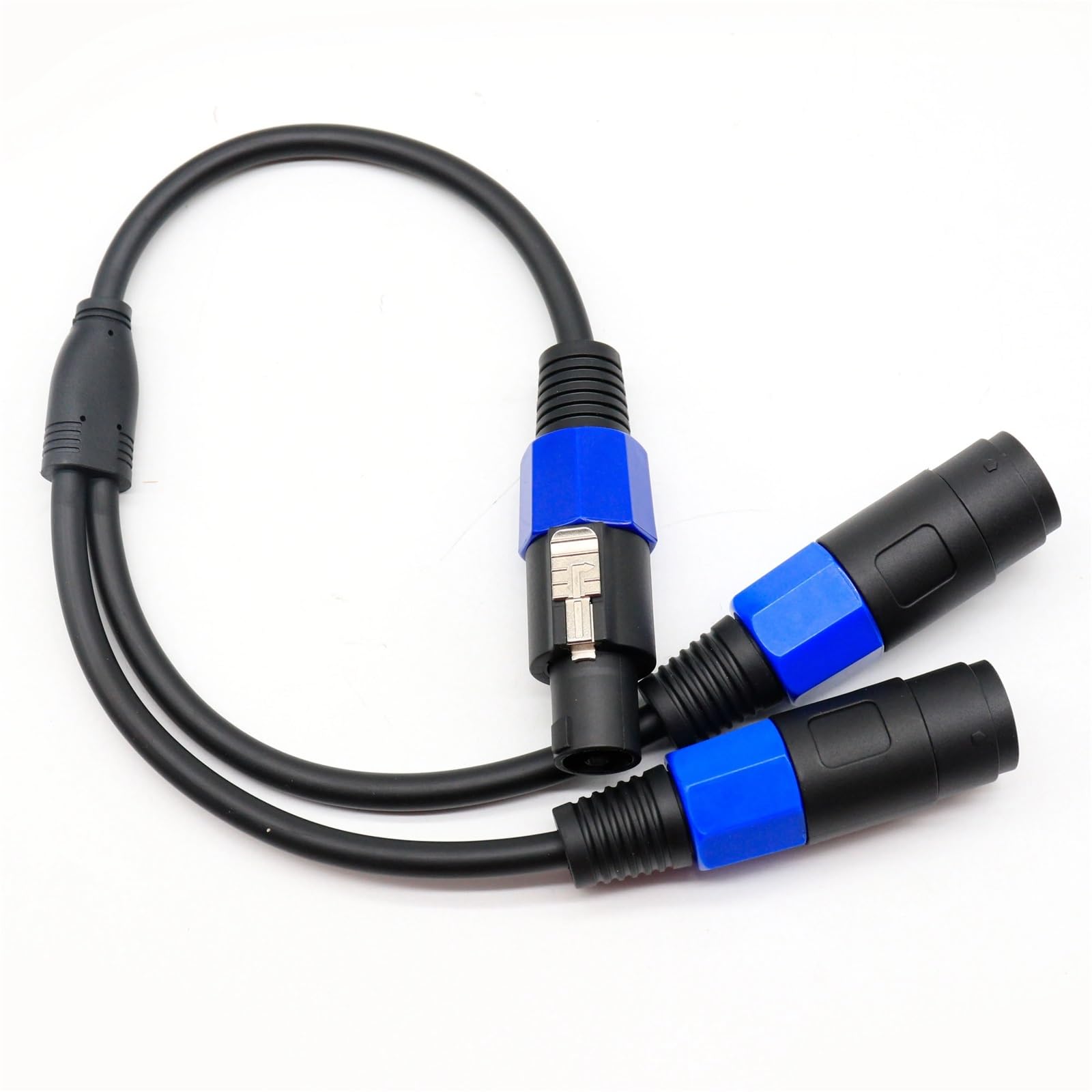 Kabel rozgałęźny 1 męski na 2 żeński / 1 żeński na 2 męski, kabel audio do głośnika 0,5 metra, kabel połączeniowy Speak-on (1 żeński do 2 męski)