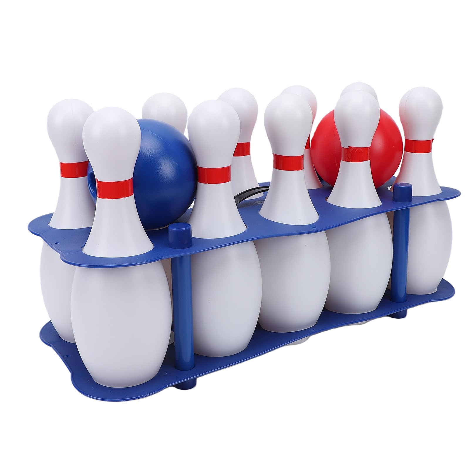 CHICIRIS Juego de Bolos para Niños, Juego de Bolos de Plástico PP para Interiores con 10 y 2 Bolas Livianas, Estante de Fácil Almacenamiento, para Juegos Familiares, Noches, Fiestas de Cumpleaños,