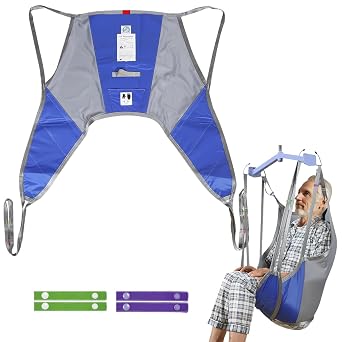 EZ Assistive Easy Slip Fit Patient Lift Sling with Low Back,Hygiene Sling for Elderly/Bedridden Patient Transfer or Toileting,SWL 500 lb