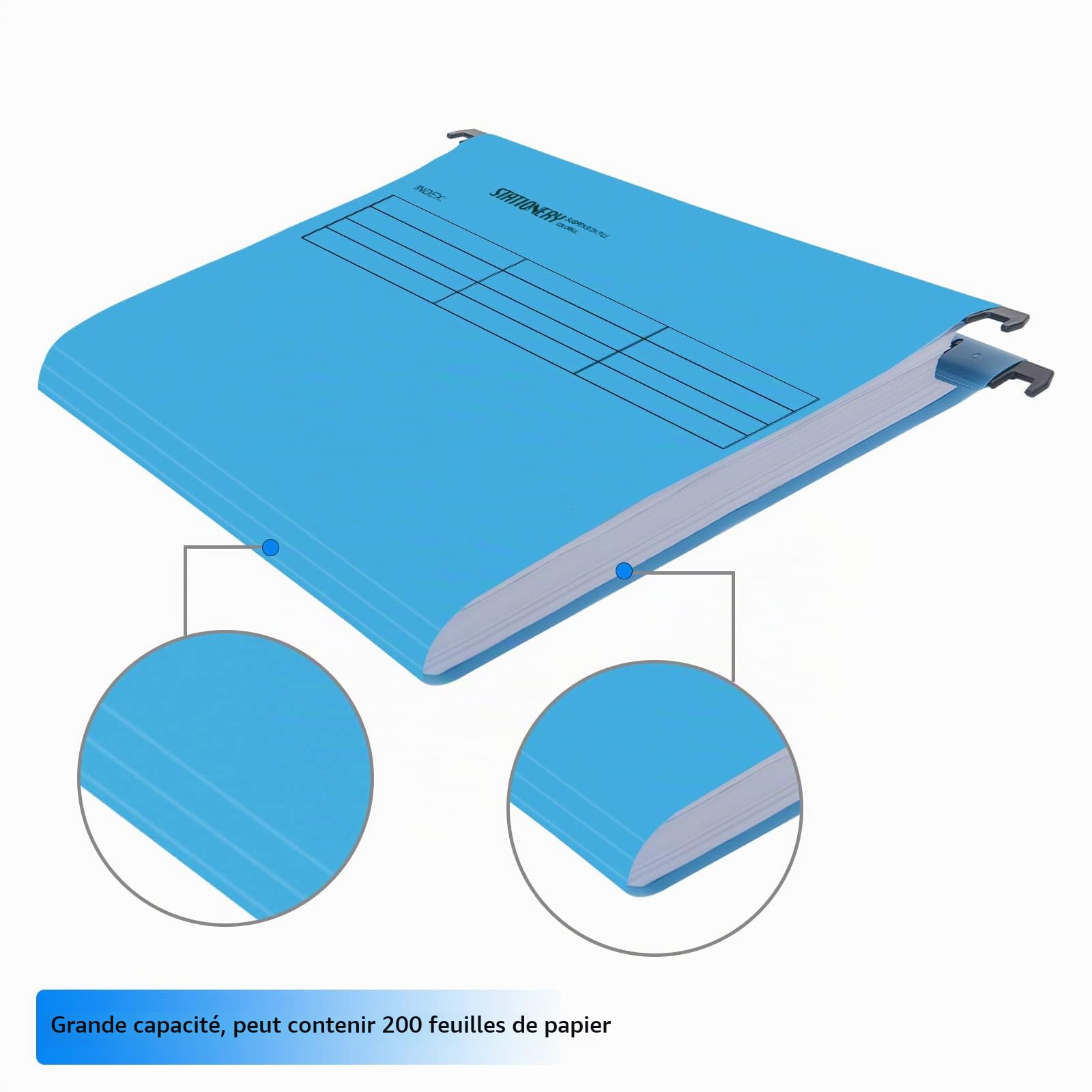 24PCS Dossiers Suspendus A4 - Pochettes à Levier en PP pour Tiroir, Classement Rapide des Documents (6 Couleurs)