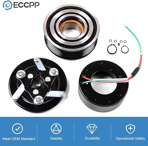 Vista 19 de ECCPP Embrague del compresor de la CA 2003-2008 para el embrague de la CA de Toyota Matrix Corolla 1.8L