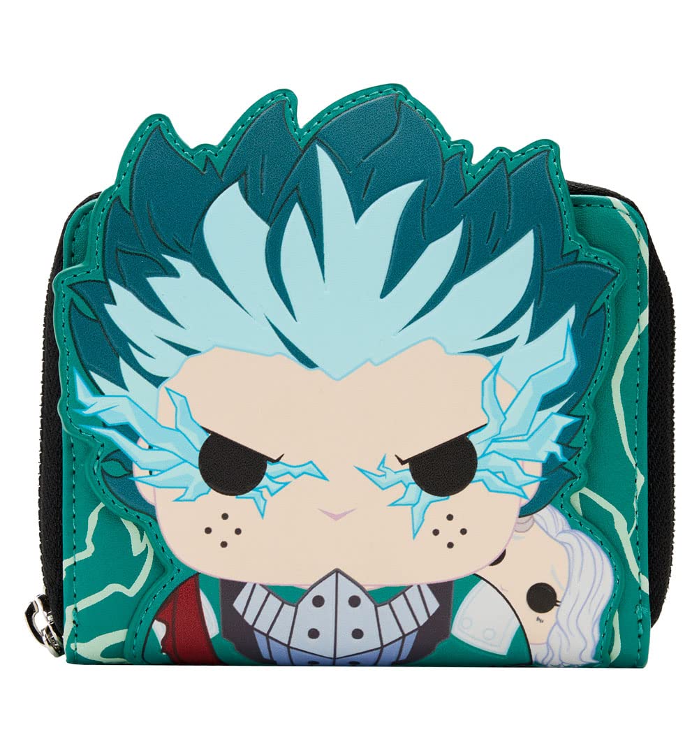LoungeflyPop by My Hero Academia Deku Infinity Cosplay Zip Around Wallet Green, Green, onesize