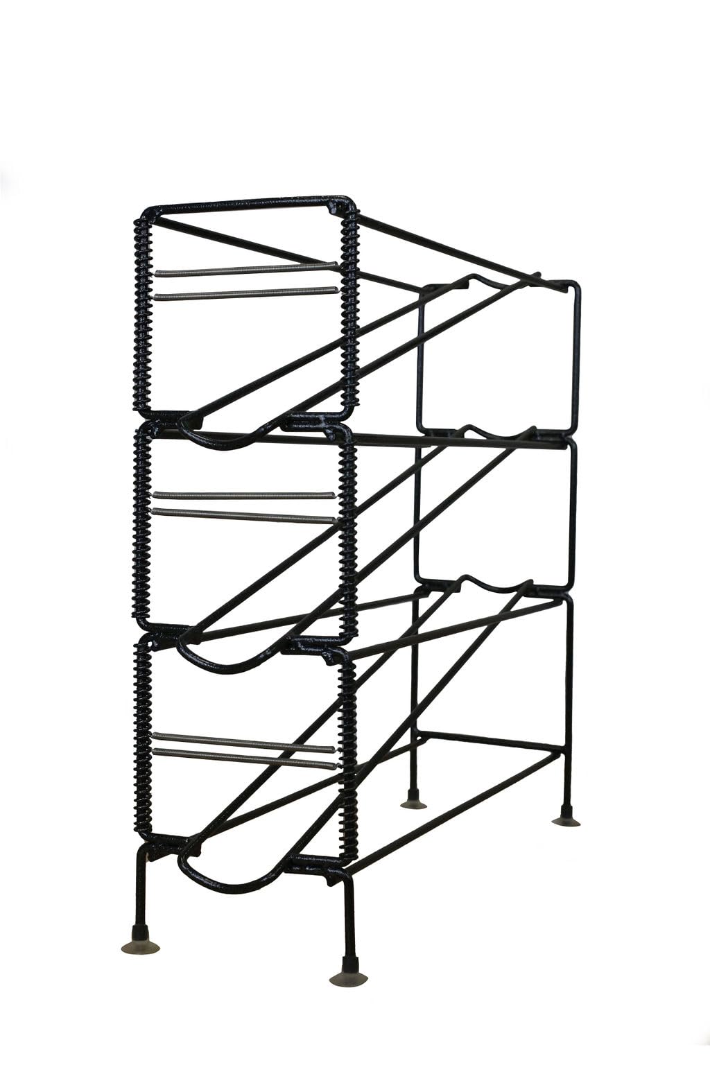Rattleware 3-Tier Cup Dispenser, Adjustable, Angled, Metal Wire Basket Rack Organizer
