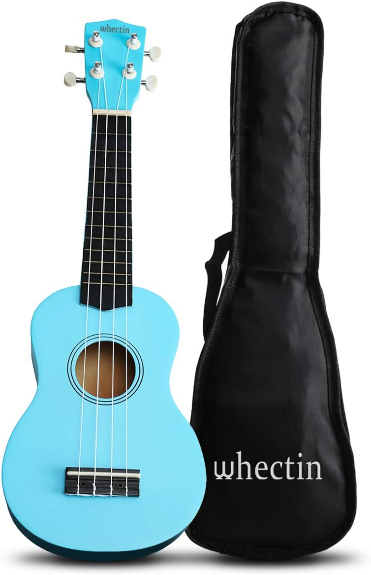 Soprano Ukulele Basswood Uke 21 Inch Mini Guitar with Gig Bag Nylon Strings Gifts for kids Students and Beginners Blue