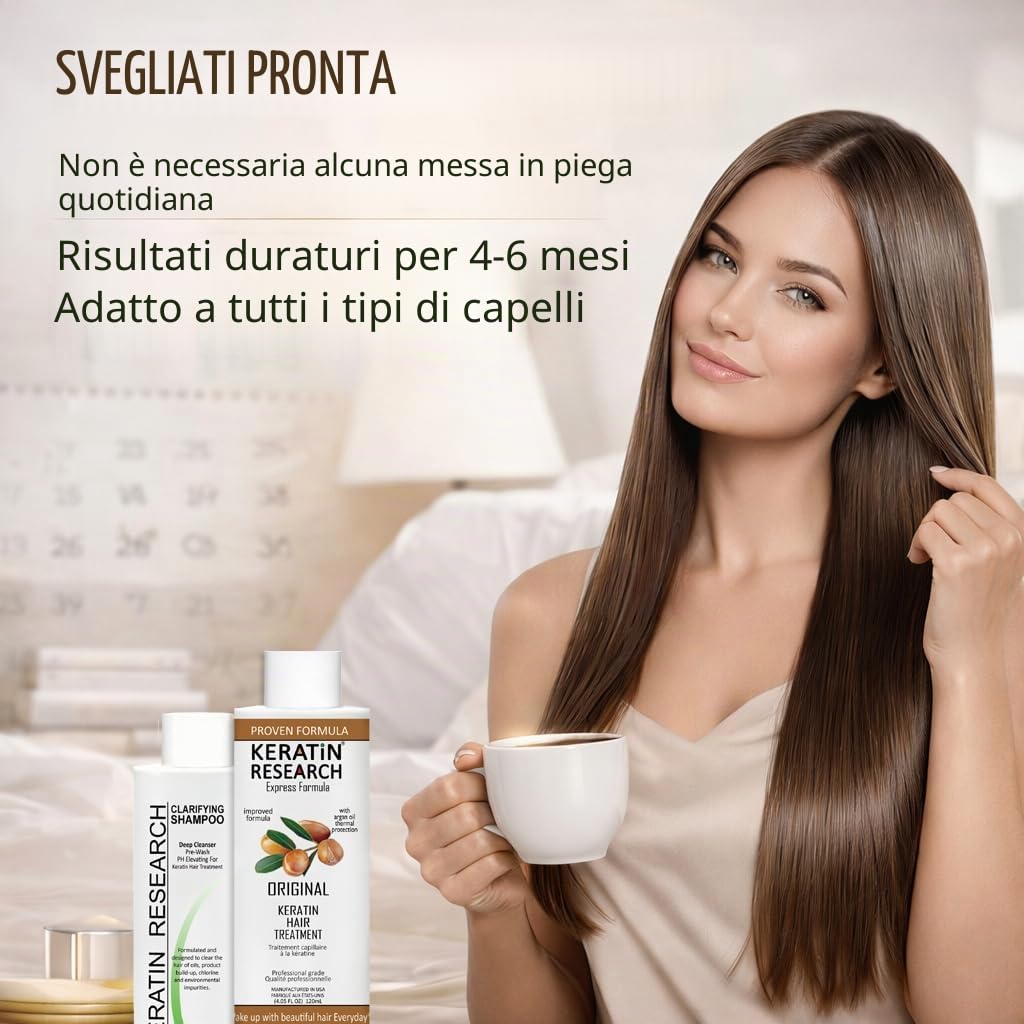 Complesso kit brasiliano, trattamento di cheratina, risultati professionali, leviga istantaneamente i capelli lisci senza crespi con olio di argan, cheratina senza formaldeide a casa, 3-6 mesi