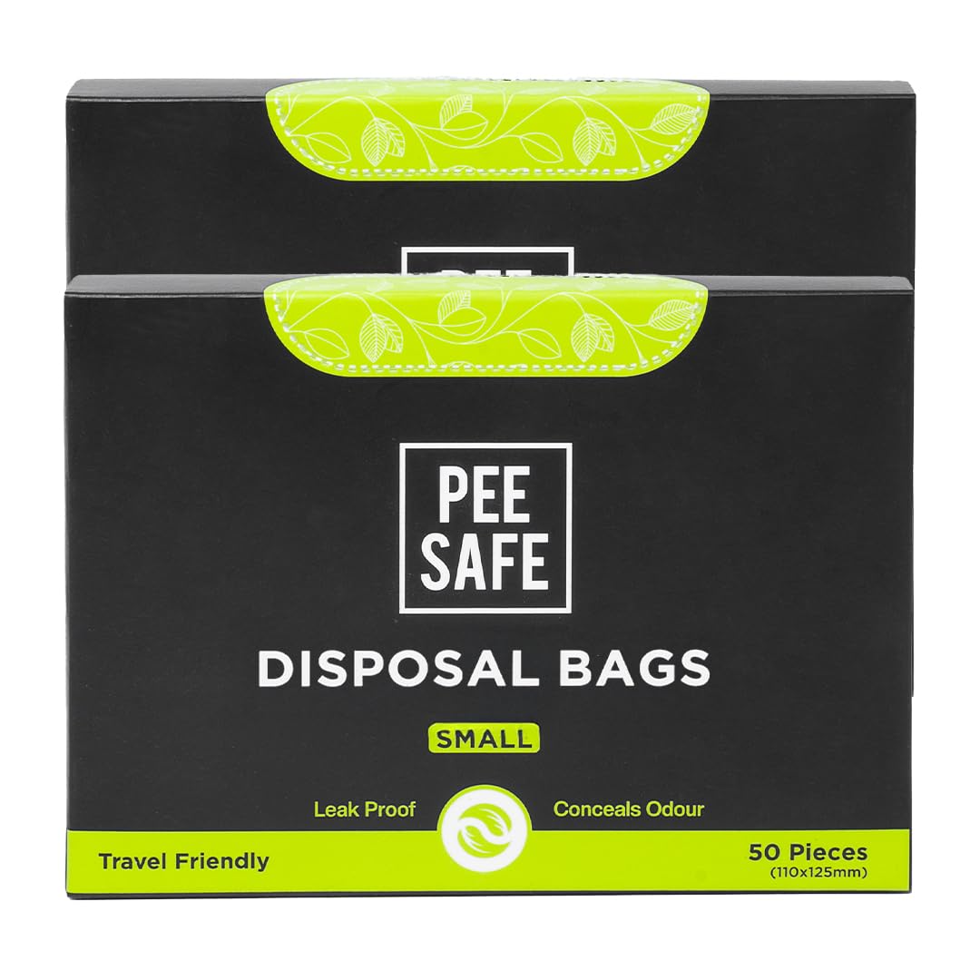 Pee Safe Sanitary Disposal Bags | 100 Small Bags | Leak Proof & Odour Free | Discreet Disposal of Tampons, Panty Liners & Sanitary Pads, Condoms & Hygiene Waste