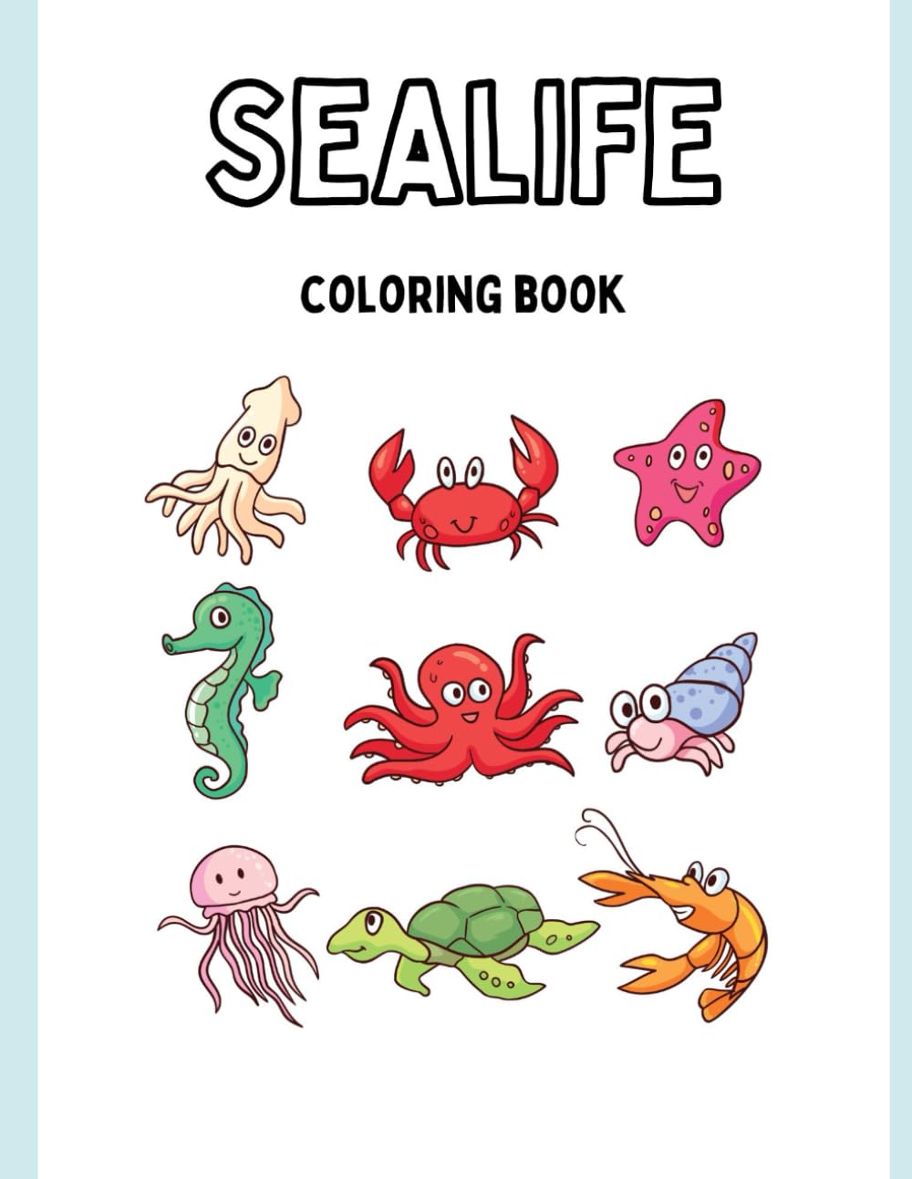 Sea Animals: Coloring Book