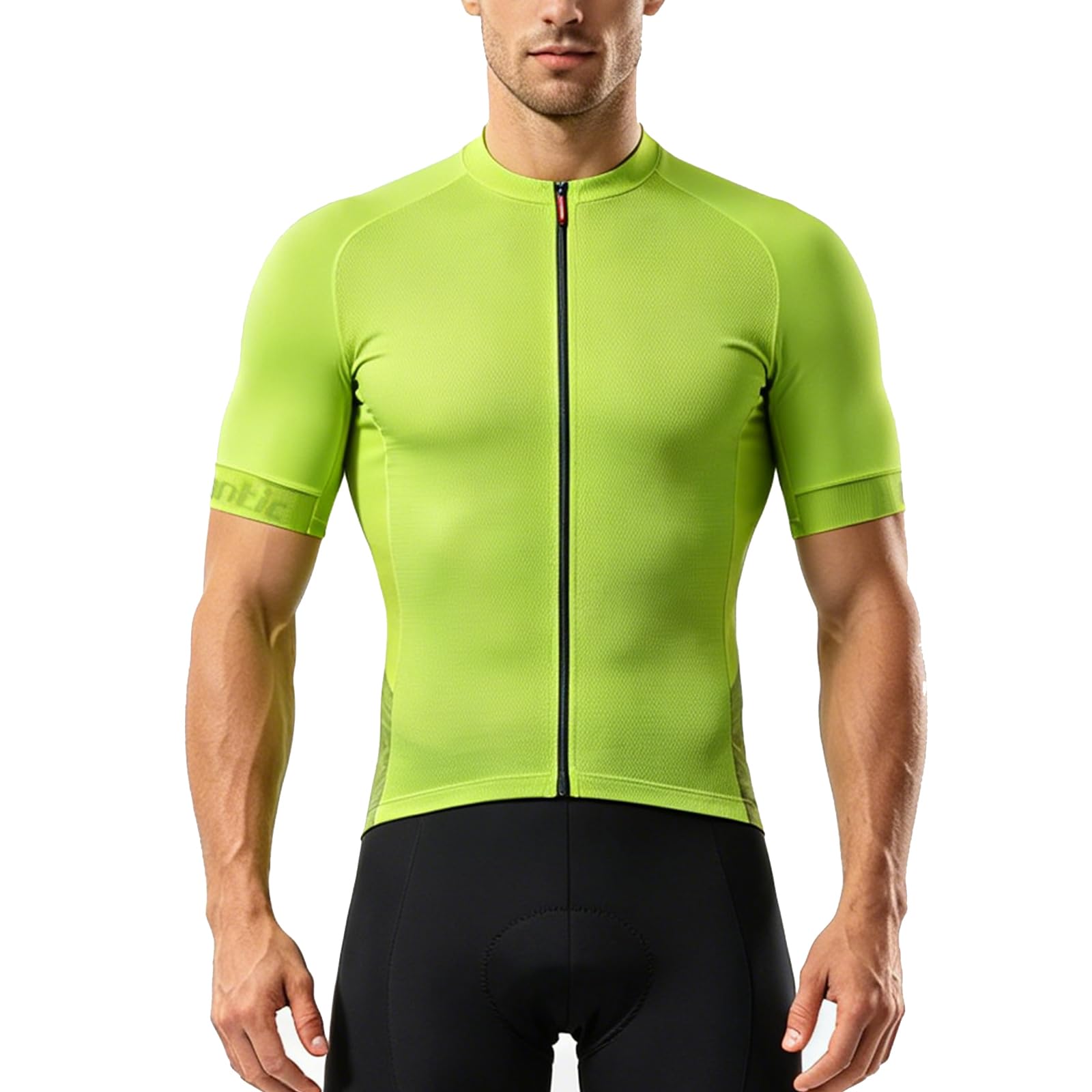 Santic Maillot Cyclisme Homme Maillot Velo Homme Manches Courtes Route VTT Élastique avec Poche Yorkson