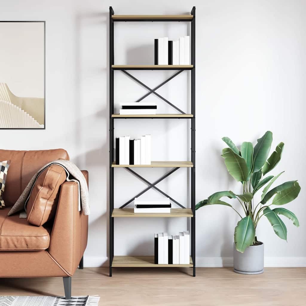 Generisch Bücherregal Sonoma-Eiche 60 x 30 x 189,5 cm Holzwerkstoff,Möbel,Regalsysteme,Bücherregale Bücherschränke-868378