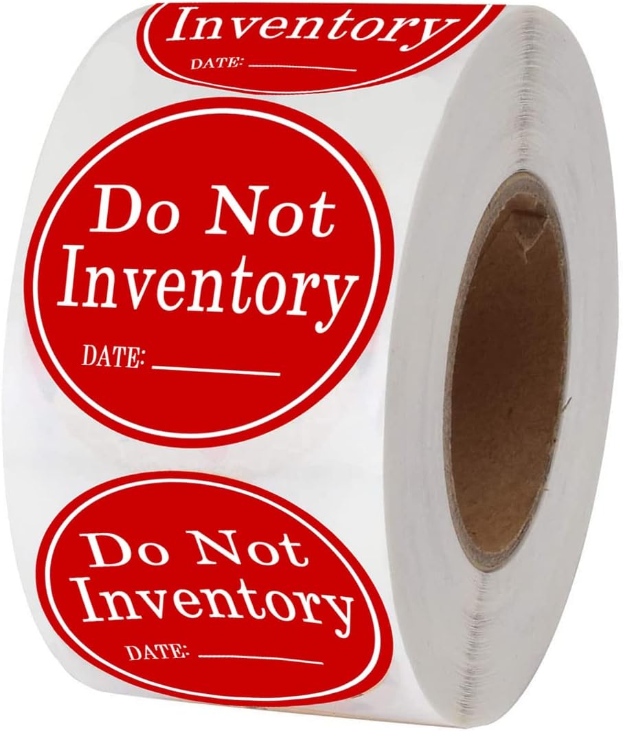 Do Not Inventory Labels, Red with White 1.5 inch Do Not Inventory ...
