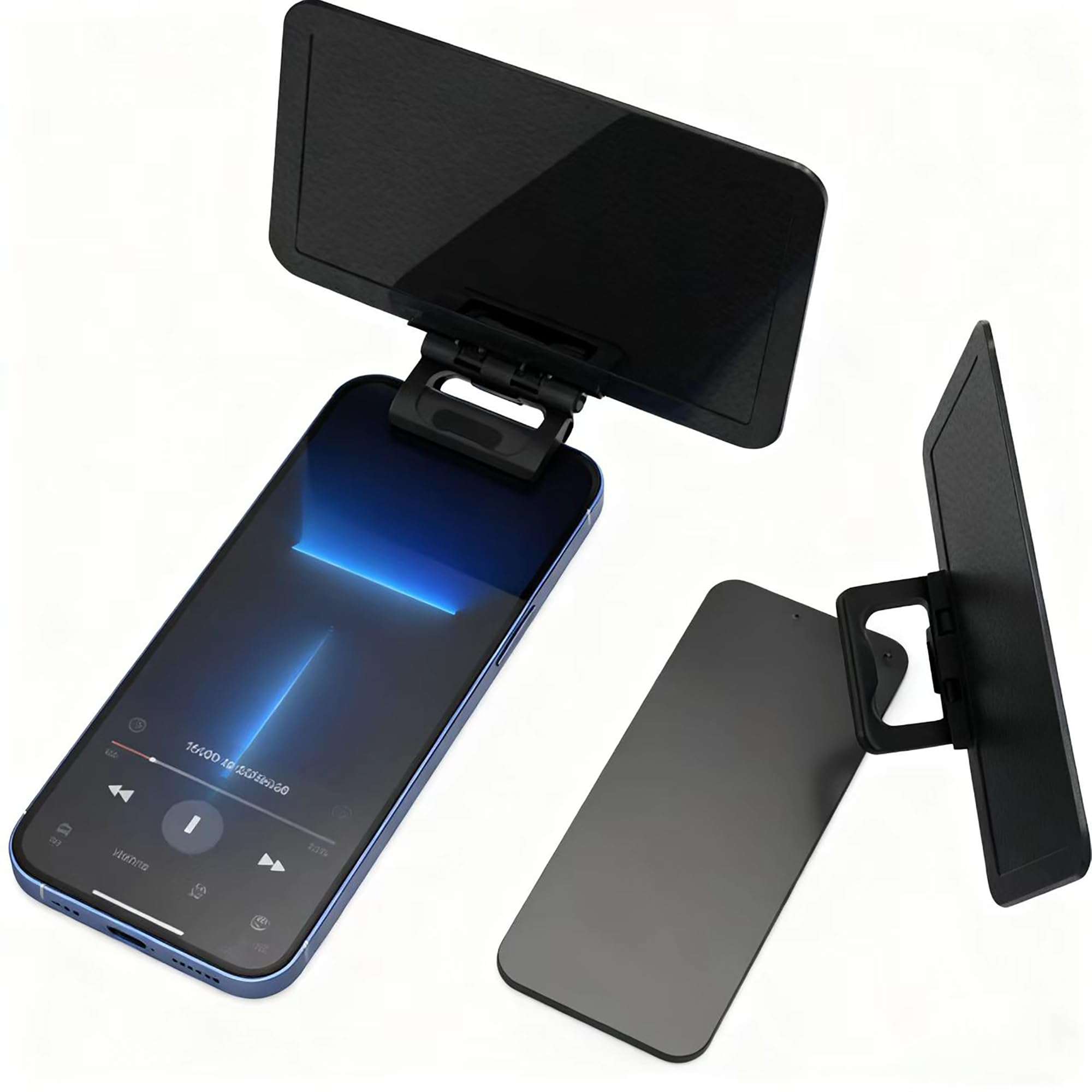 Lot de 2 Pare-Soleil pour Téléphone Portable Universel,Pliable et Antireflet - Protection UV pour Smartphone, Parasol Réglable pour Voiture, Vélo et Extérieur - Compatible Tous Smartphones
