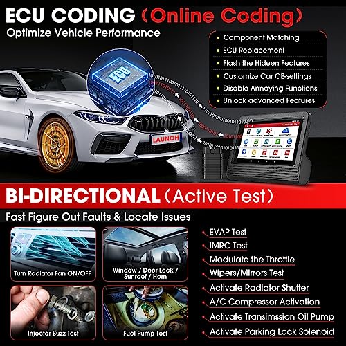 2024 Elite LAUNCH X431 V PRO 4.0 Bluetooth Bidirectional Scan Tool with All Connectors, Same as X431 Pro3S+, ECU Coding, 37+ Service, Full System Diagnostic, FCA AutoAuth, V.AG Guide, 2-Year Update