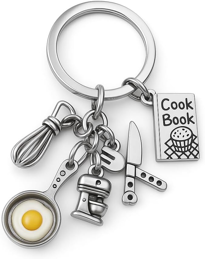kitchenware Keychain, Chef Keychains Bag Charms for Women